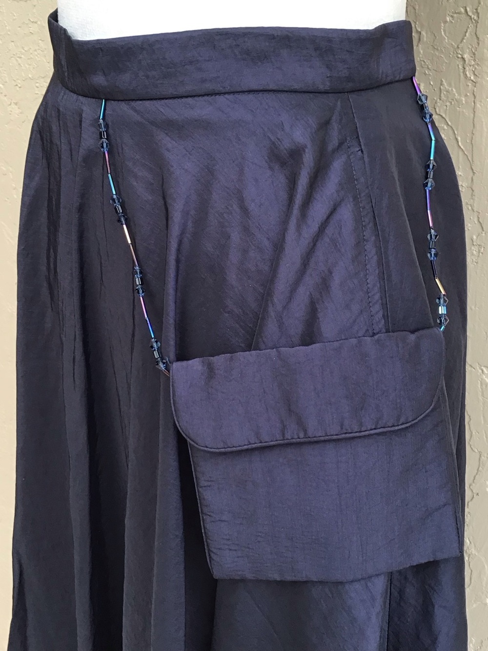 ABS Evening Essentials Vintage Blue Maxi Skirt - Picture 4 of 6
